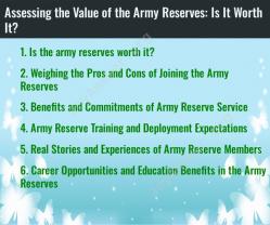 Assessing the Value of the Army Reserves: Is It Worth It?