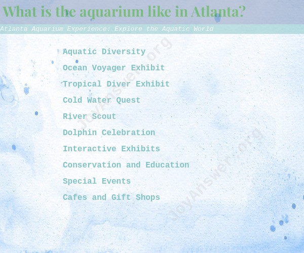 Atlanta Aquarium Experience: Explore the Aquatic World