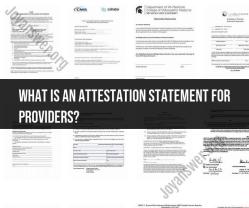 Attestation Statement for Providers: Purpose and Details