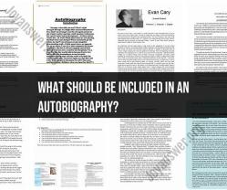 Autobiography Content: Key Elements