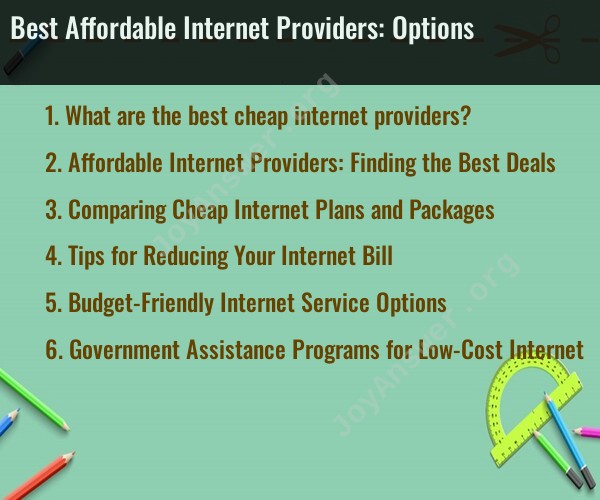 Best Affordable Internet Providers: Options