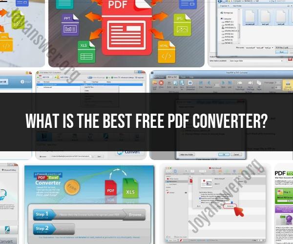 Best Free PDF Converter Tools: Converting Documents
