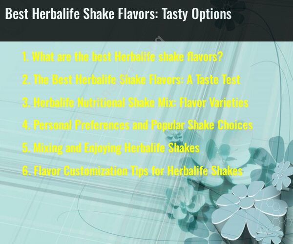 Best Herbalife Shake Flavors: Tasty Options