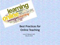 Best Practices for Online Teaching