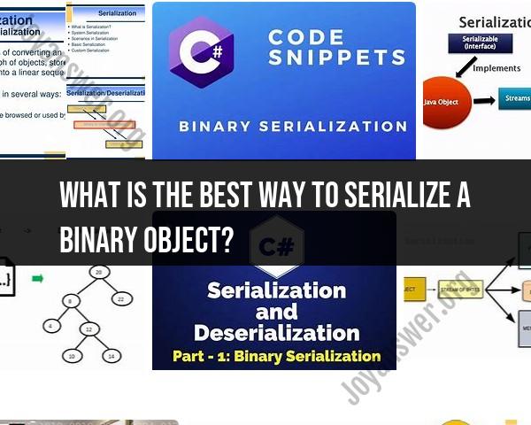 Best Practices for Serializing a Binary Object