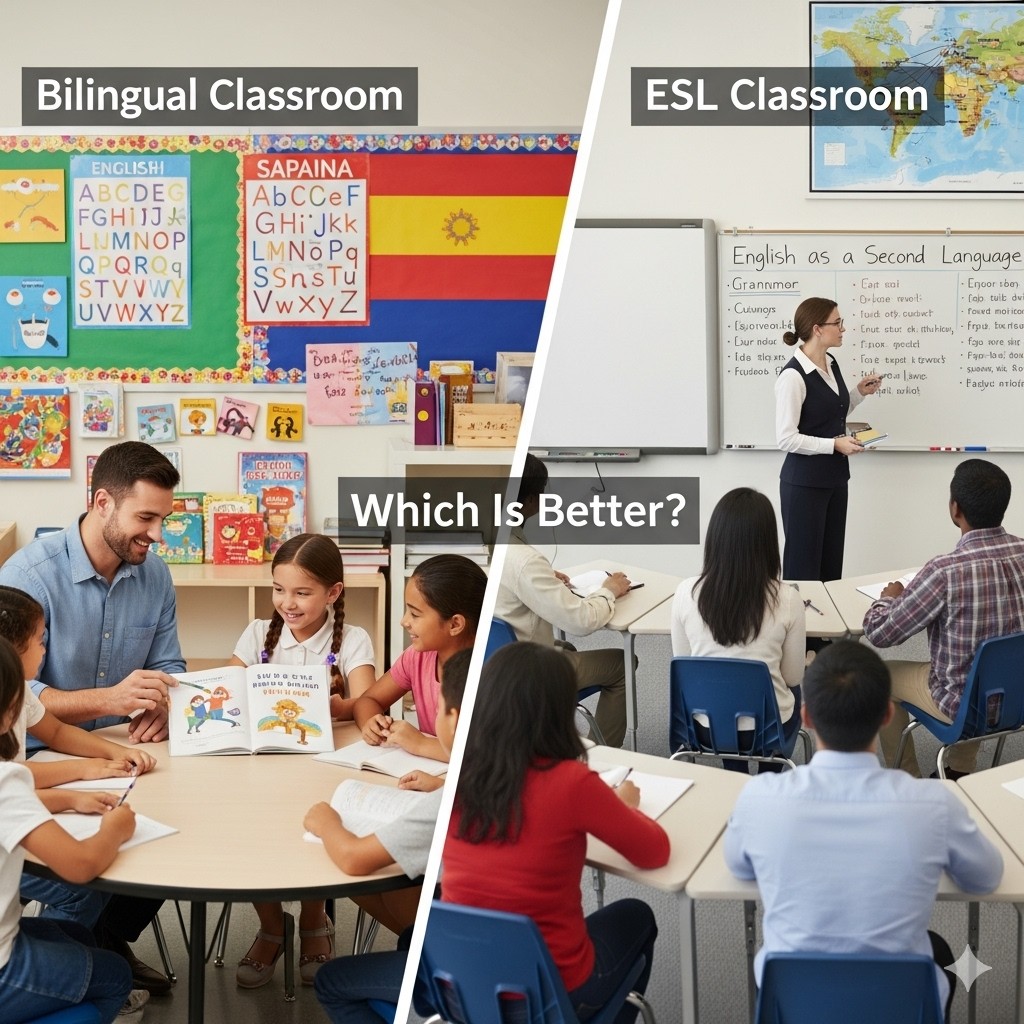 Bilingual Classrooms vs. ESL: Which Is Better?