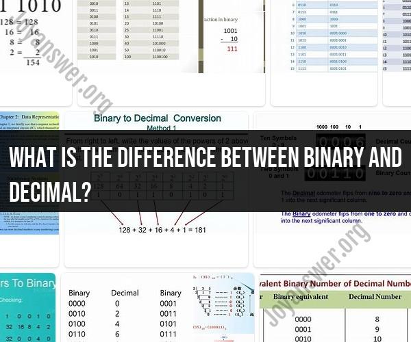 Binary vs. Decimal: Unveiling the Number System Differences