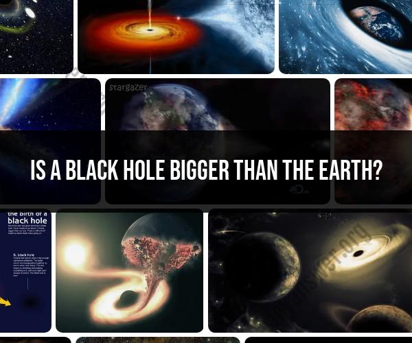 Black Holes vs. Earth: A Size Comparison