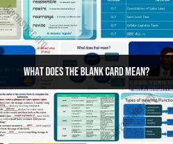 Blank Card Meaning: Interpretations in Card Games