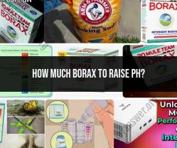 Borax and pH Adjustment: How Much to Use to Raise pH