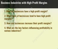 Business Industries with High Profit Margins