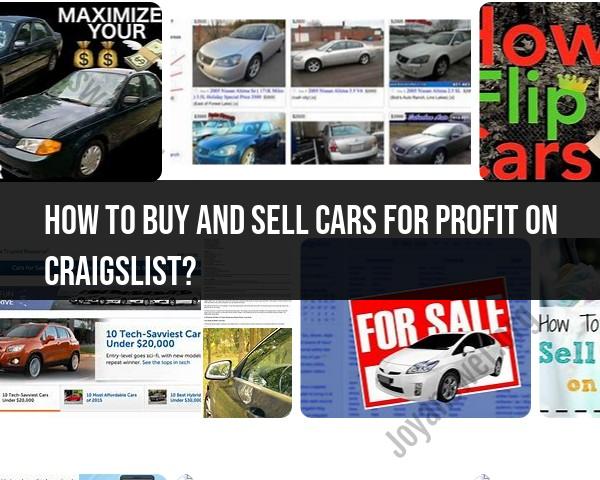 Buying and Selling Cars for Profit on Craigslist: Profitable Transactions