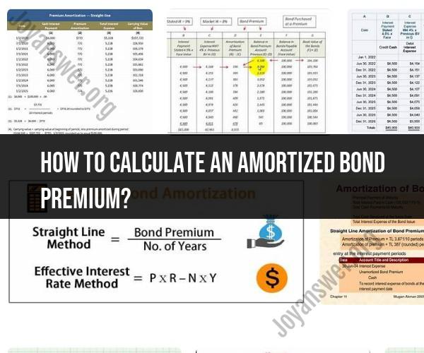 Calculating Amortized Bond Premium: Step-by-Step Guide
