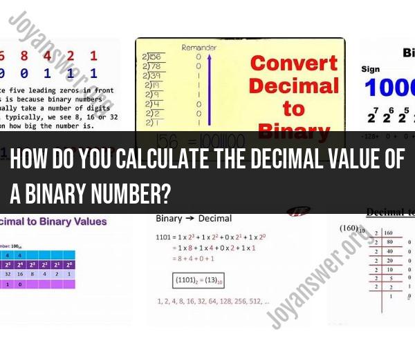 Calculating Decimal Value from a Binary Number