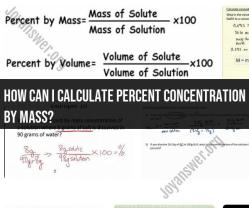 Calculating Percent Concentration by Mass: Analytical Techniques