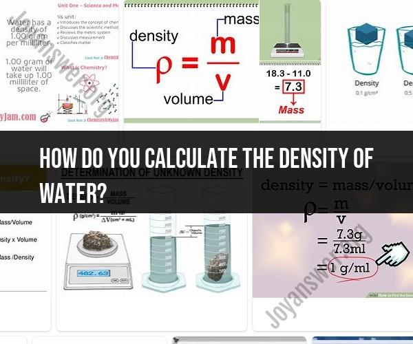 Calculating the Density of Water