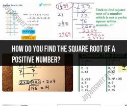 Calculating the Square Root of a Positive Number: Methods and Techniques