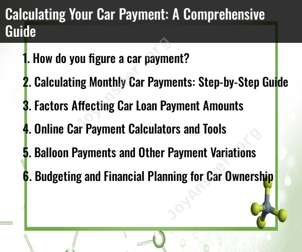Calculating Your Car Payment: A Comprehensive Guide