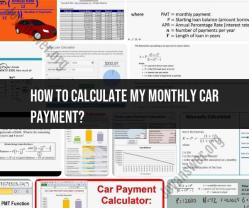 Calculating Your Monthly Car Payment: A Step-by-Step Guide