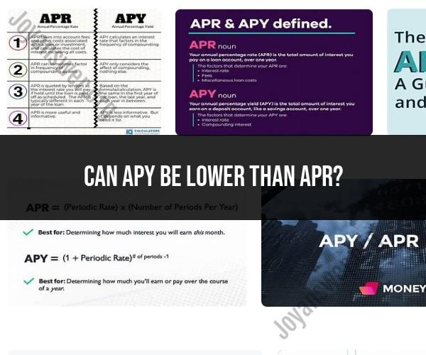 Can APY Be Lower than APR? Interest Rate Dynamics