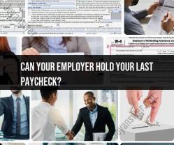 Can Your Employer Hold Your Last Paycheck?