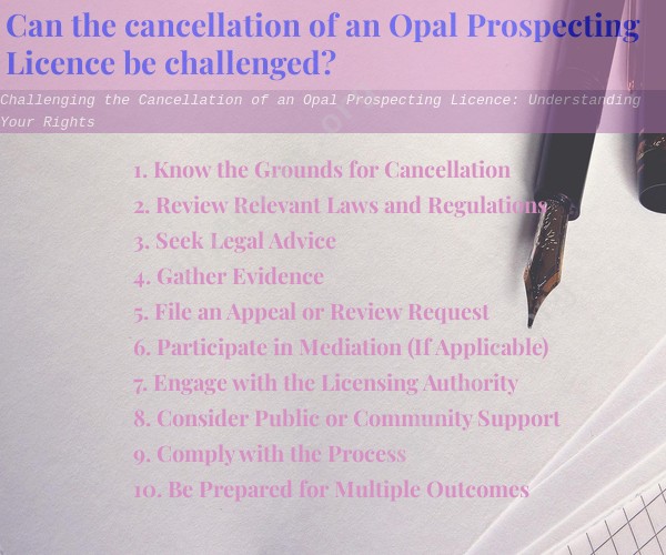 Challenging the Cancellation of an Opal Prospecting Licence: Understanding Your Rights