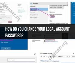 Changing Your Local Account Password on Windows 10