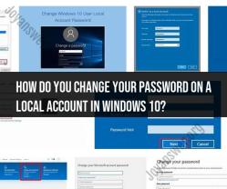 Changing Your Password on a Local Account in Windows 10