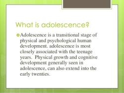 Characteristics of Adolescence in Psychology: A Psychological Perspective