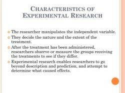 Characteristics of Empirical Research: Key Features