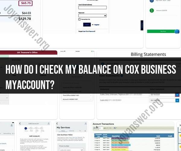 Checking Balance on Cox Business MyAccount: Quick Guide