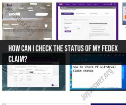 Checking FedEx Claim Status: Claims Process Update