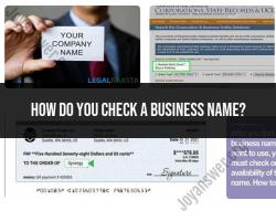 Checking the Availability of a Business Name