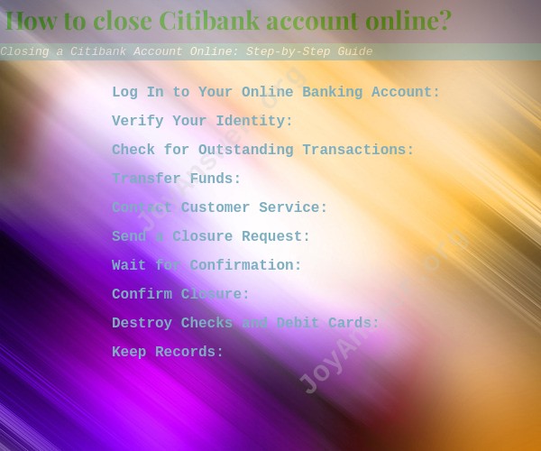 Closing a Citibank Account Online: Step-by-Step Guide