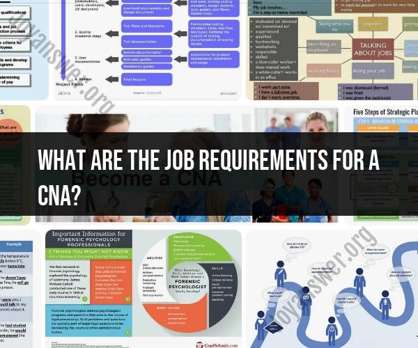 CNA Job Requirements: Qualifications and Responsibilities