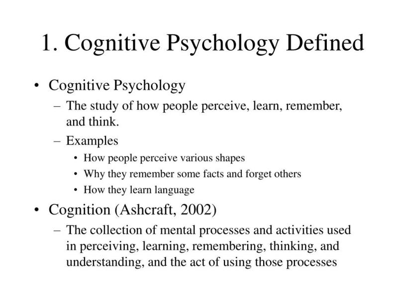 Cognitive Exploration: Areas Explored in Cognitive Psychology