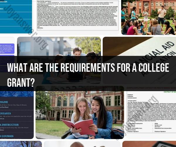 College Grant Requirements: What You Need to Know
