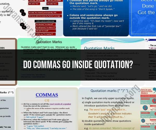 Commas and Quotation Marks: Correct Punctuation Rules