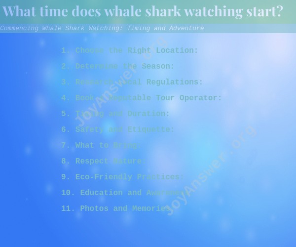 Commencing Whale Shark Watching: Timing and Adventure