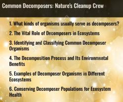 Common Decomposers: Nature's Cleanup Crew