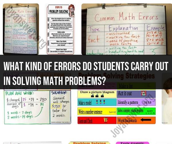 Common Errors in Solving Math Problems: Student Mistakes