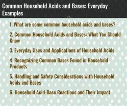 Common Household Acids and Bases: Everyday Examples