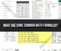 Common Math Formulas: Everyday Mathematical Tools