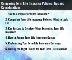Comparing Term Life Insurance Policies: Tips and Considerations