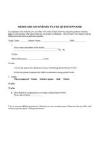 Completing Required Medicare Questionnaire: Questionnaire Guidance