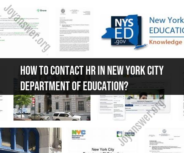 Connecting with HR at the New York City Department of Education