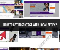 Contacting Local FedEx: Finding a Nearby Location