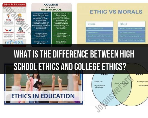 Contrasting High School Ethics with College Ethics Courses