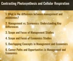 Contrasting Photosynthesis and Cellular Respiration