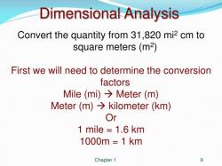 Conversion Factor Between Feet and Meters